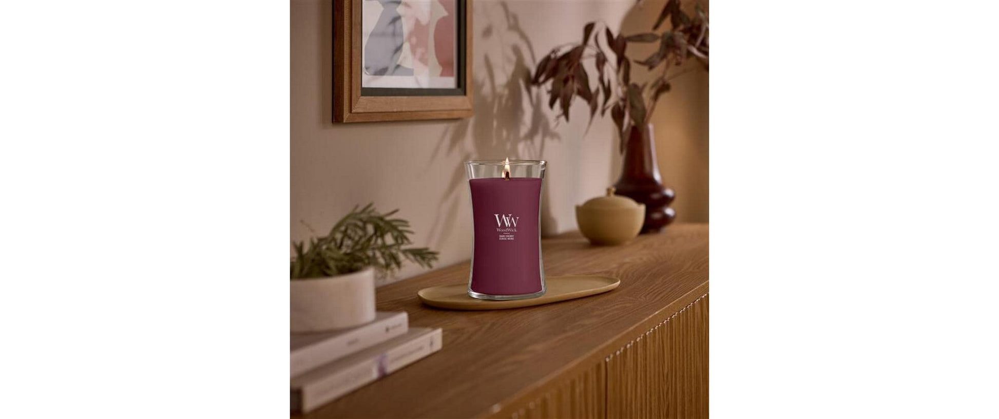 WoodWick Duftkerze – Dark Cherry – Ø 10,2 × 17,8 cm
