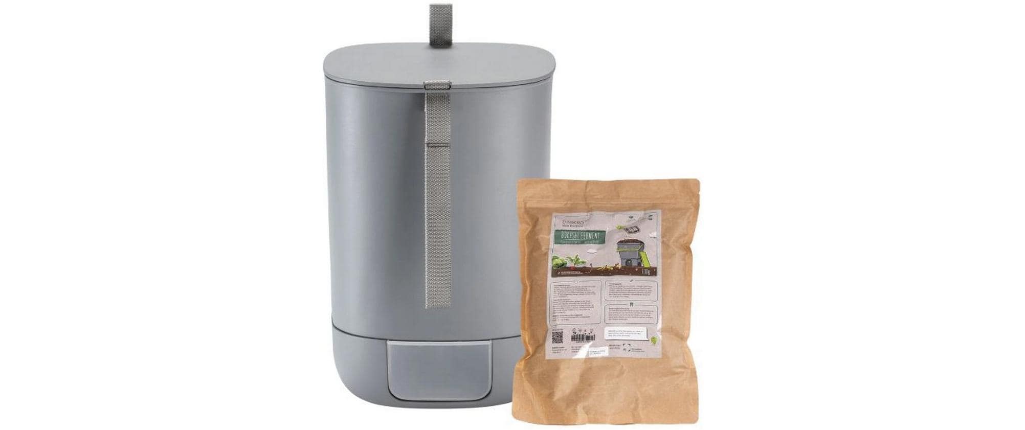 Plastia Komposteimer – 10,6 l – Kunststoff (PP), rund – grau