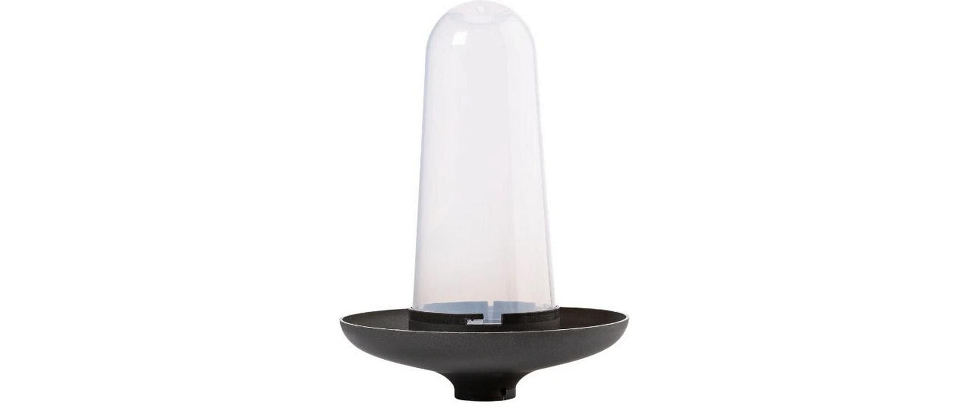 Plastia Robin 3-in-1 Vogelfutterhaus – Ø 18 cm, 550 ml – Kunststoff, Anthrazit
