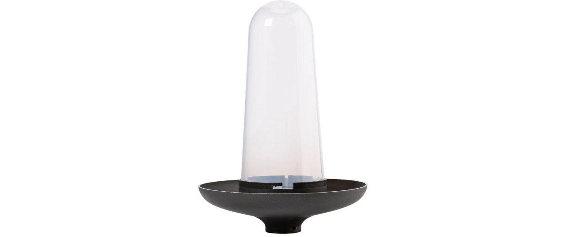 Plastia Robin 3-in-1 Vogelfutterhaus – Ø 18 cm, 550 ml – Kunststoff, Anthrazit