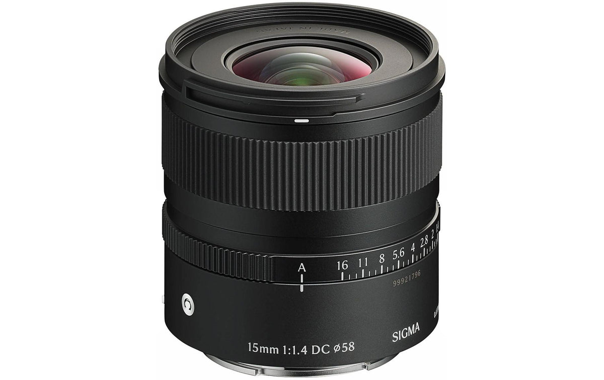 Sigma 15 mm f/1.4 DC C Objektiv – für Sony E-Mount (APS-C), 58 mm Filter, 220 g