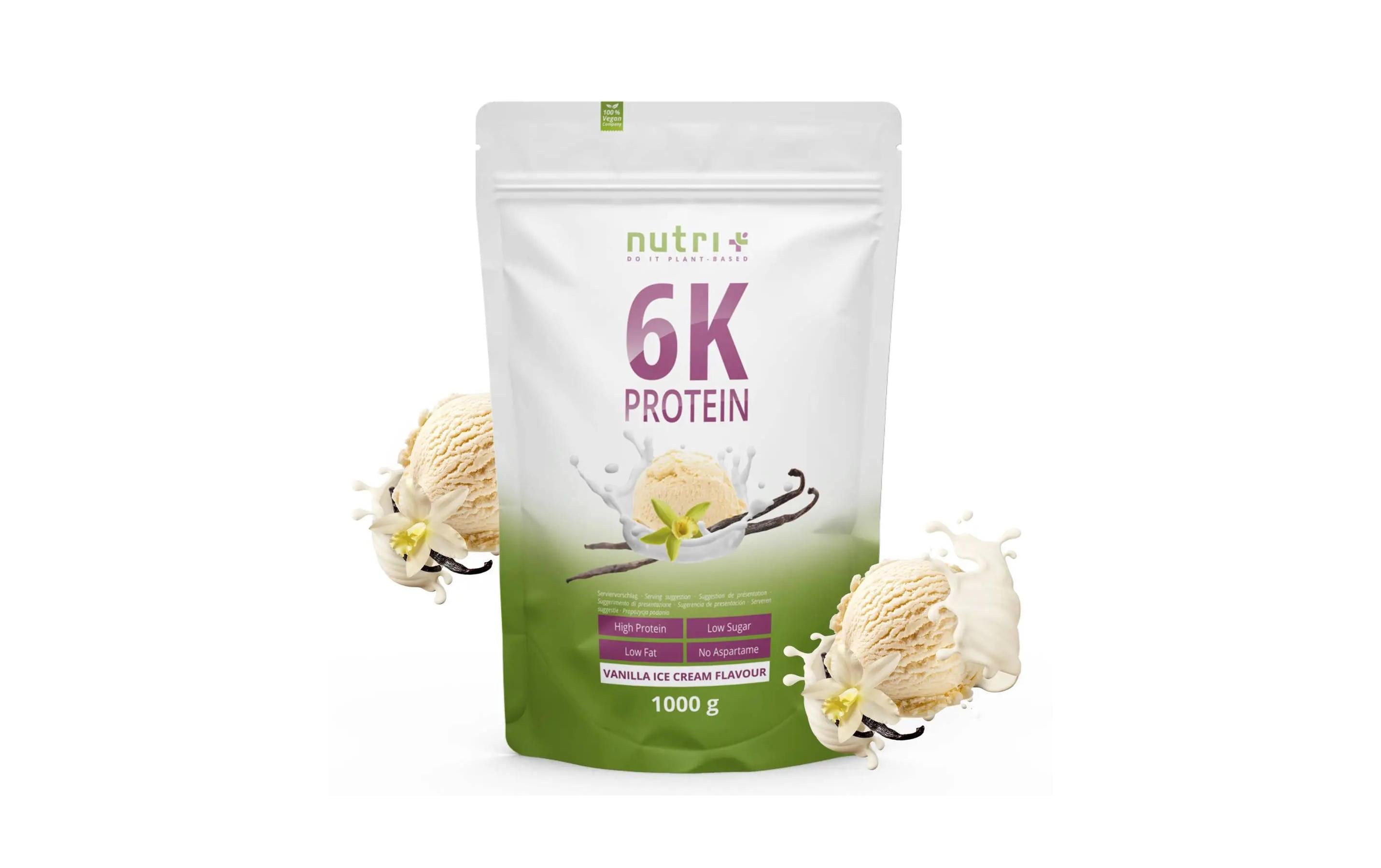 Nutri+ Vegan 6K Protein – Vanille – 1 kg