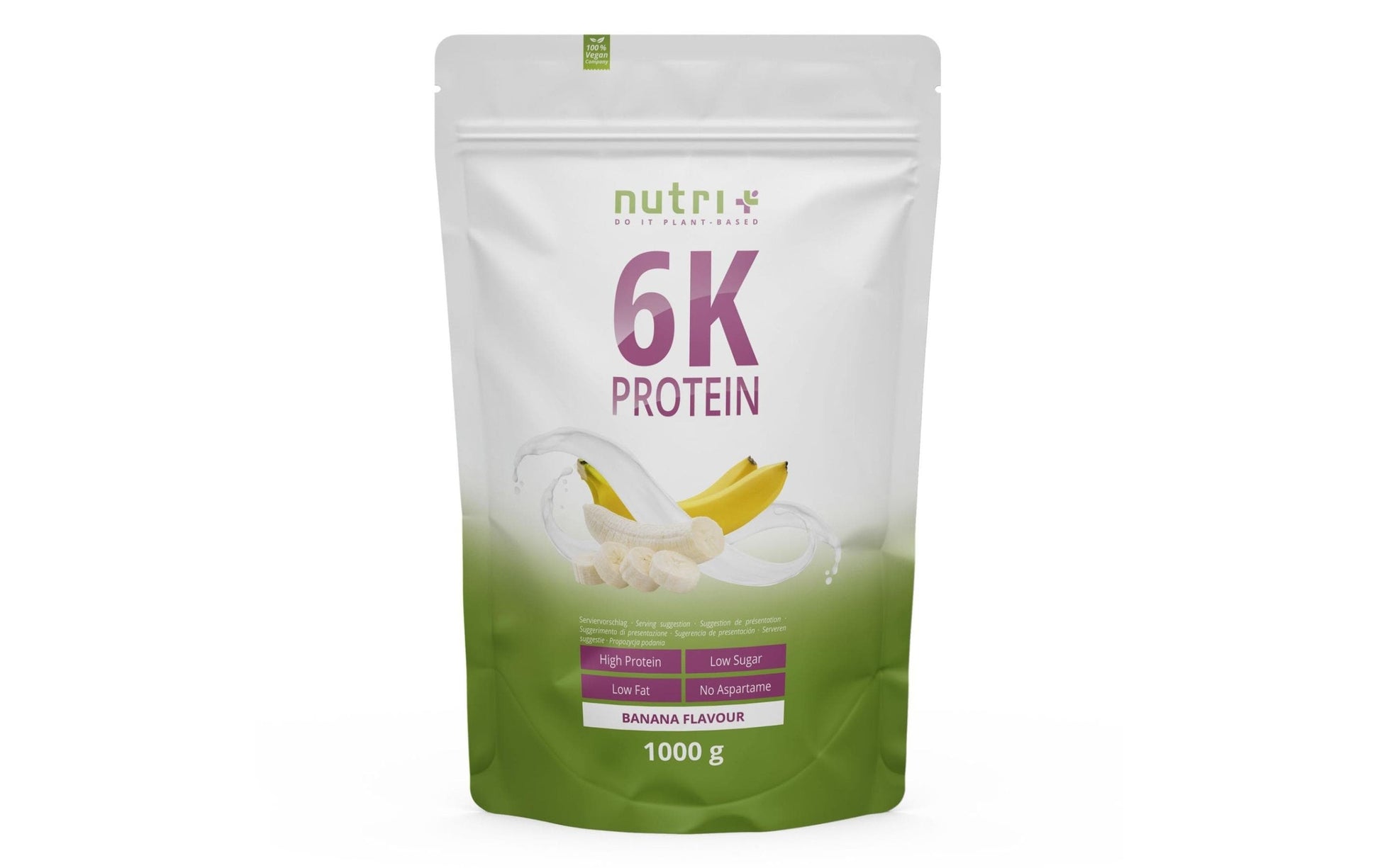Nutri+ Proteinpulver Banane – vegan, laktosefrei – 1 kg