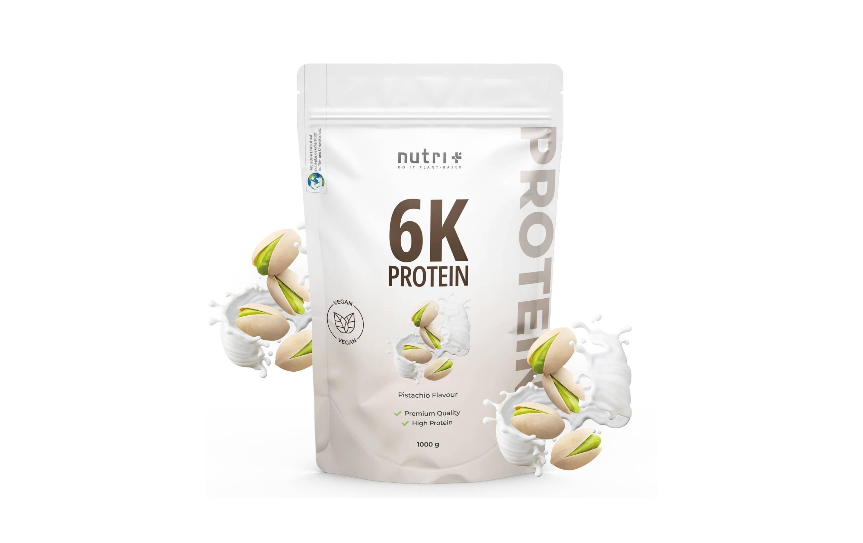 Nutri+ Pflanzliches Proteinpulver Pistazien – Vegan, Laktosefrei – 1 kg