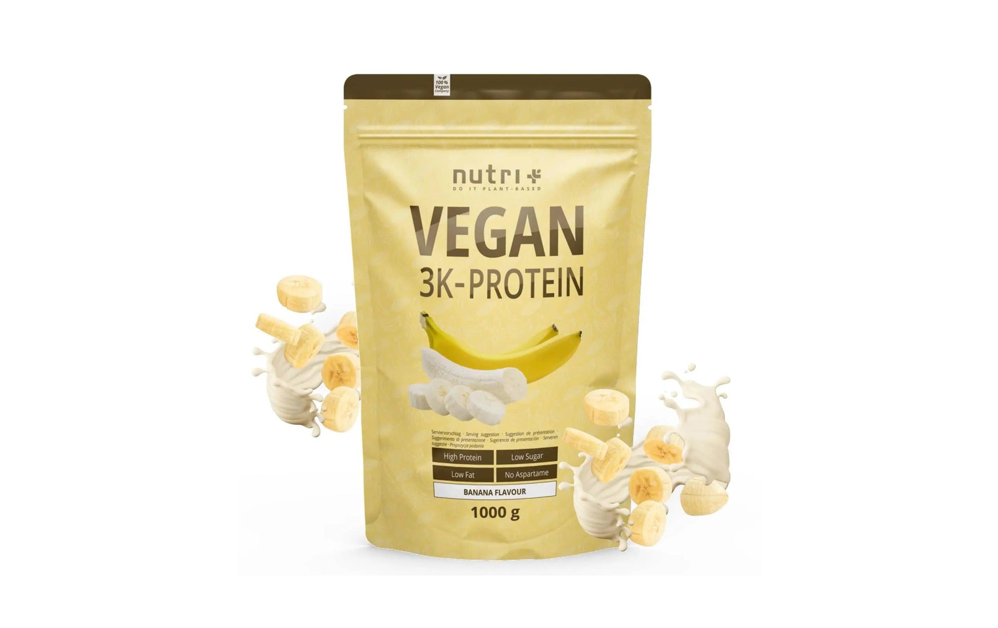 Nutri+ Eiweisspulver Banane – vegan – 1 kg
