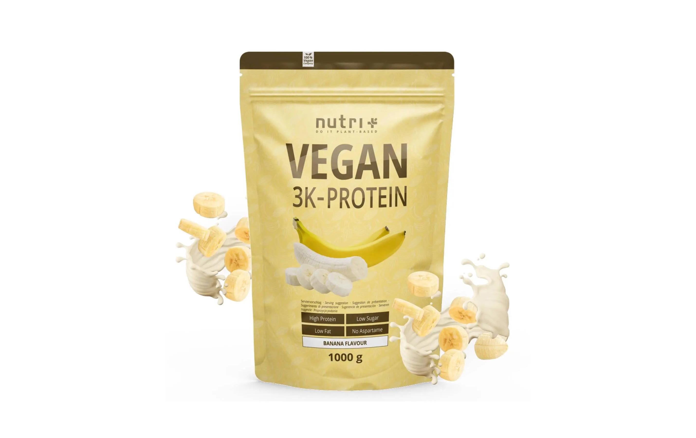 Nutri+ Eiweisspulver Banane – vegan – 1 kg