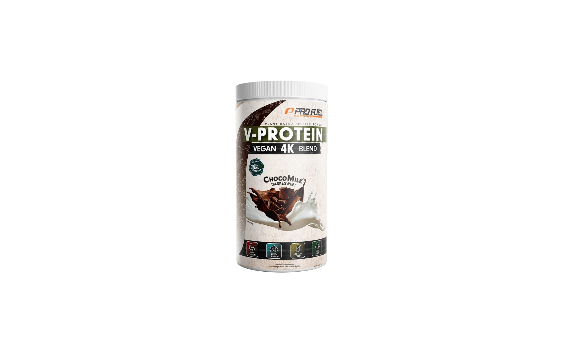 Profuel Eiweisspulver V-Protein 4K Blend Schokolade – vegan – 750 g