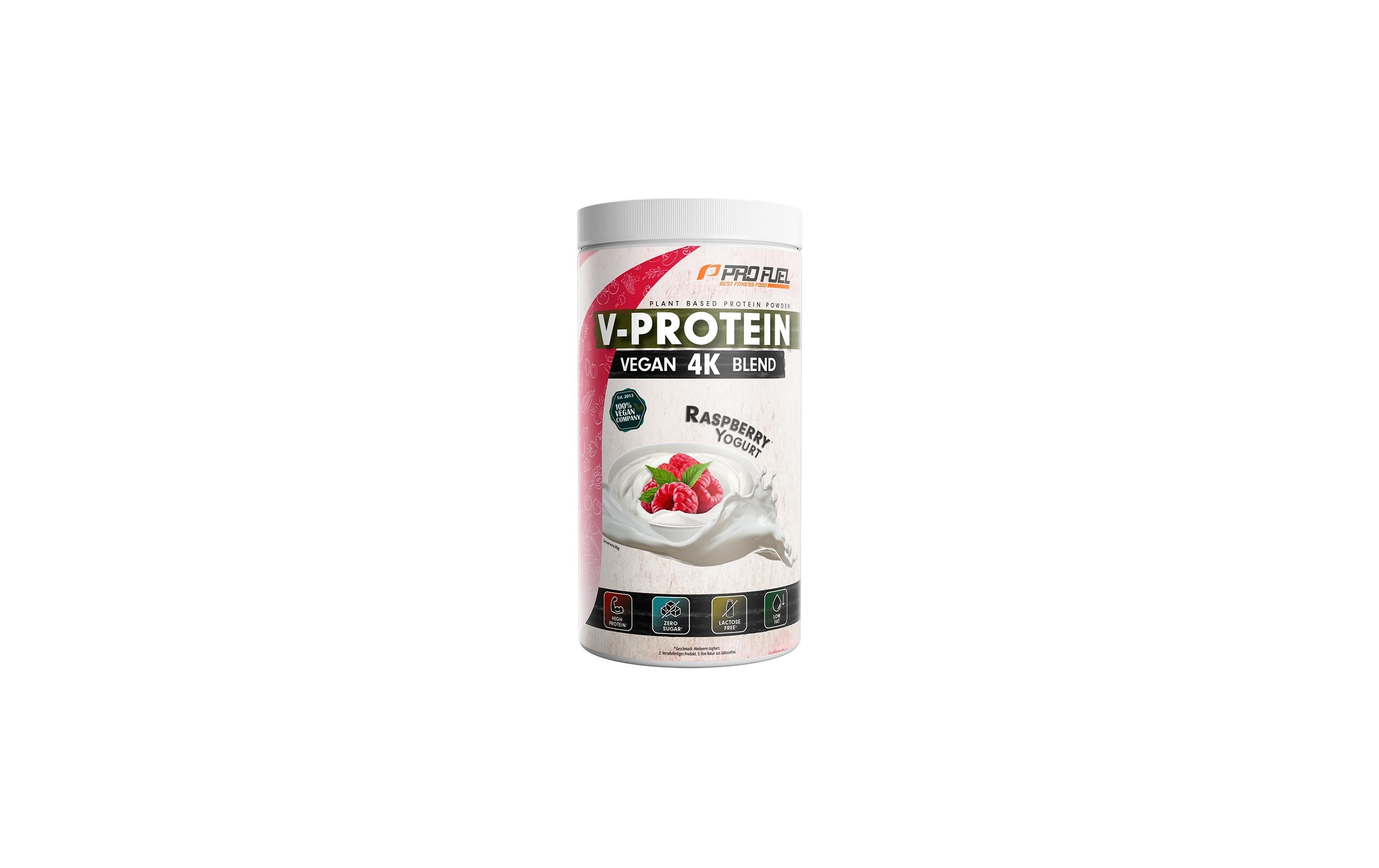 ProFuel Proteinpulver V-Protein 4K Blend Himbeere – vegan – 750 g