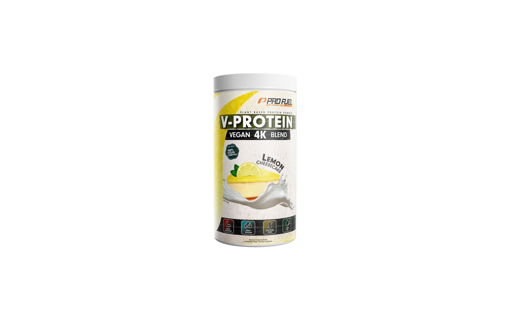 Profuel Proteinpulver V-Protein 4K Blend Lemon Cheesecake – vegan – 750 g