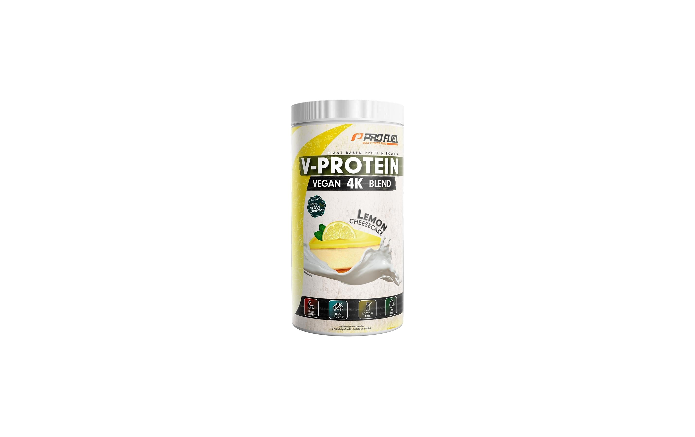 Profuel Proteinpulver V-Protein 4K Blend Lemon Cheesecake – vegan – 750 g