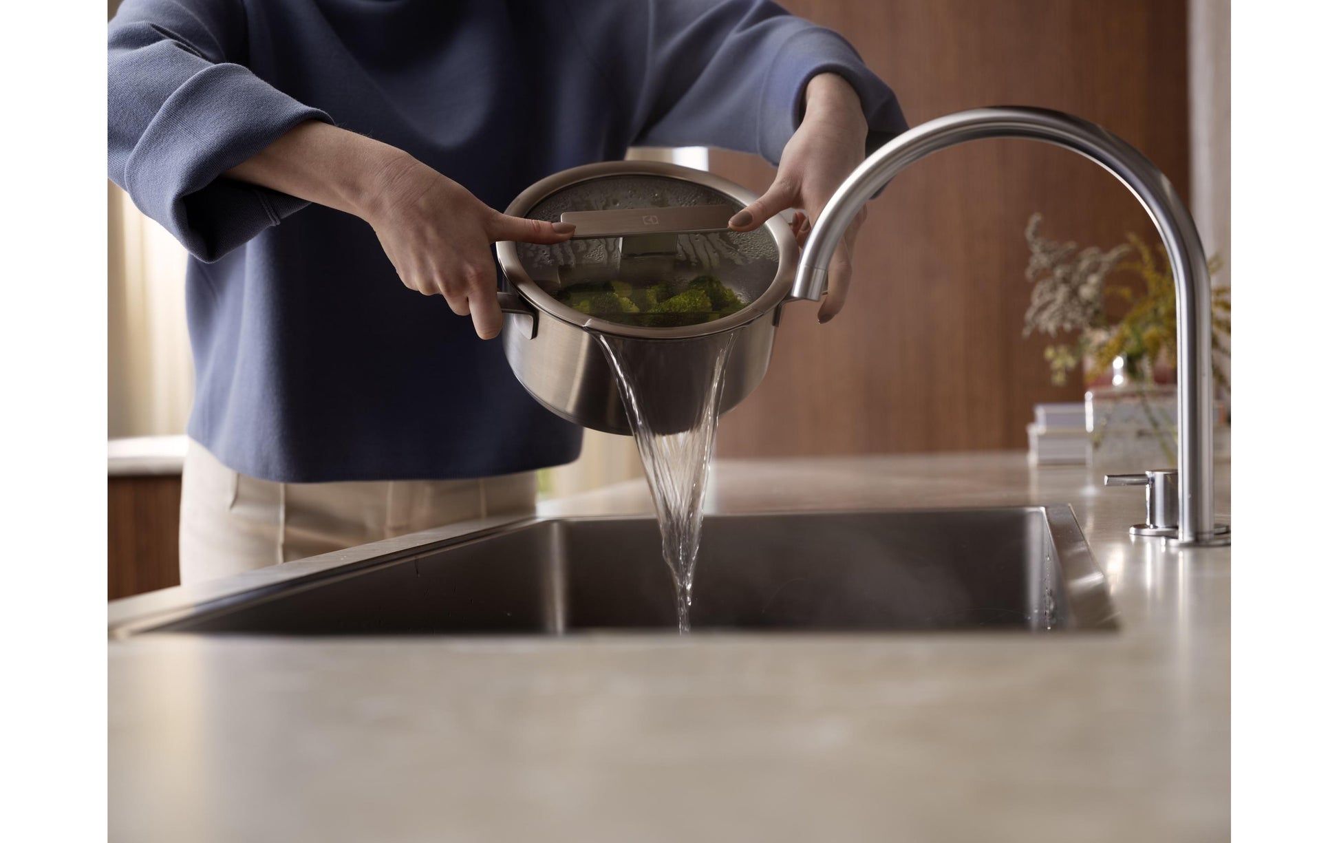 Electrolux Kochtopf E9HOPS – 5,1 l, Ø 24 cm, Edelstahl, für Induktion, Gas, Glaskeramik