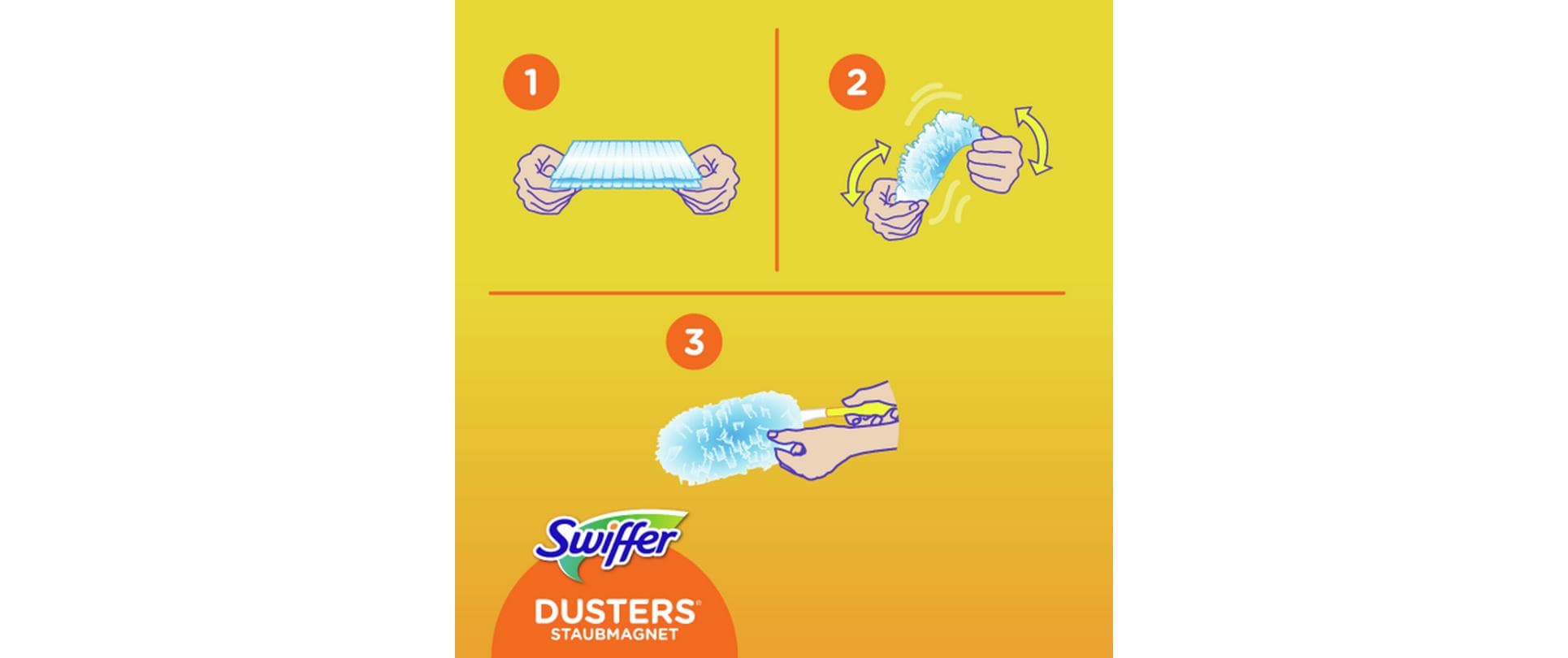 Swiffer Staubwedel Starter Kit – Kunststoff – Gelb, Orange – 6 Stk.