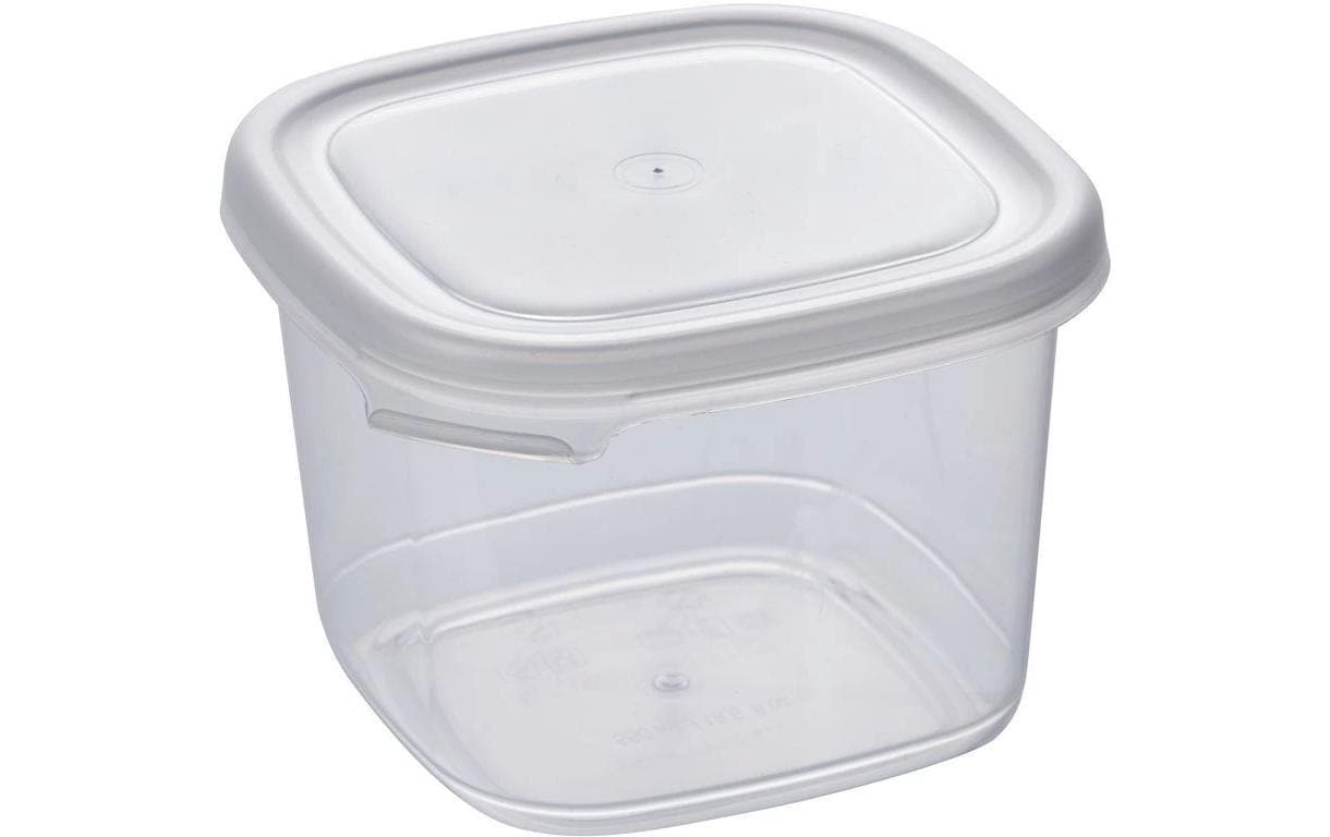 Hermia Vorratsdose 550 ml, 10 × 10 × 9,5 cm, Kunststoff, Transparent/Weiss, 6 Stk.
