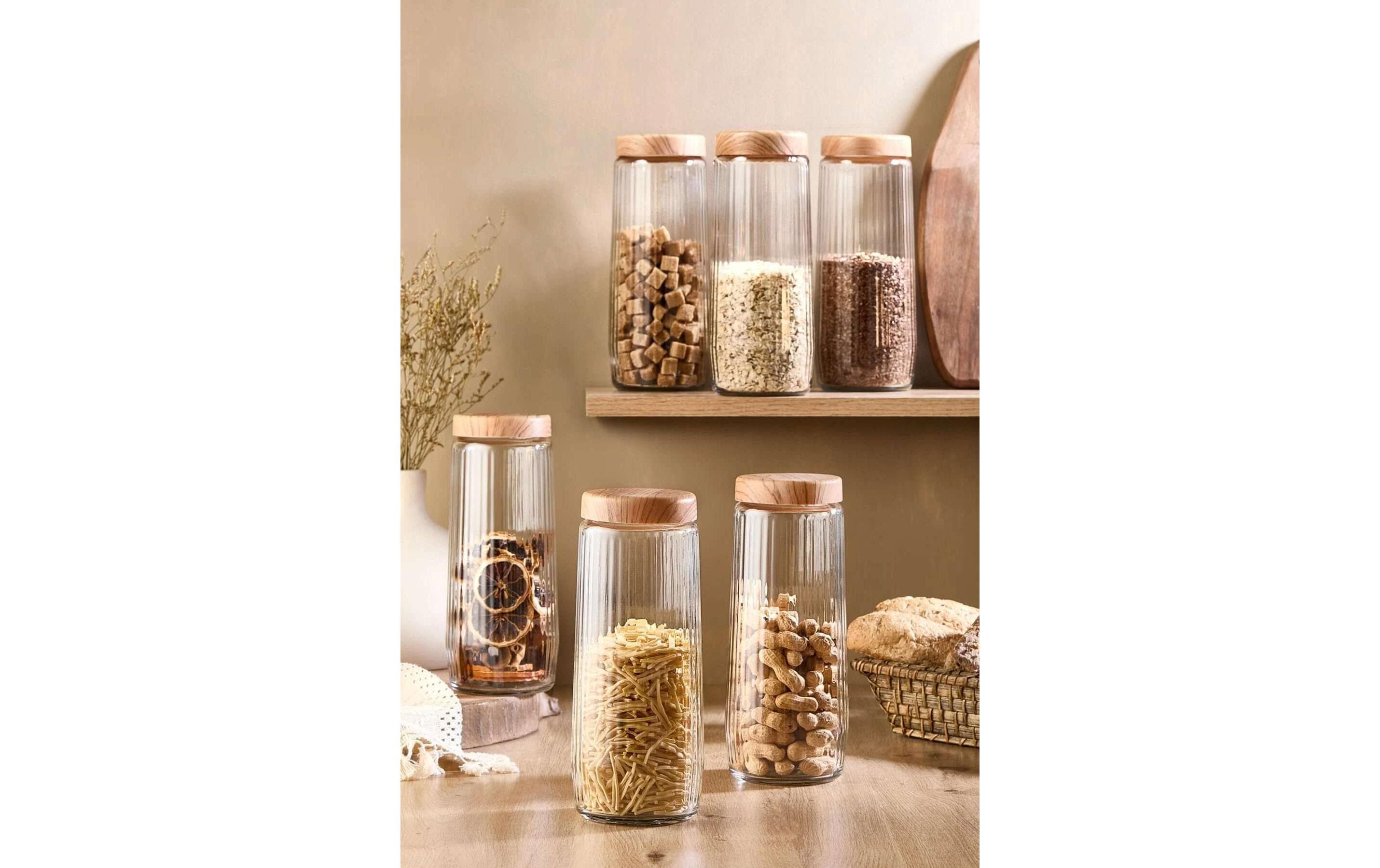 Hermia Vorratsdose 3,9 l, Ø 24 × 15 cm, Glas, Transparent, 6er-Set