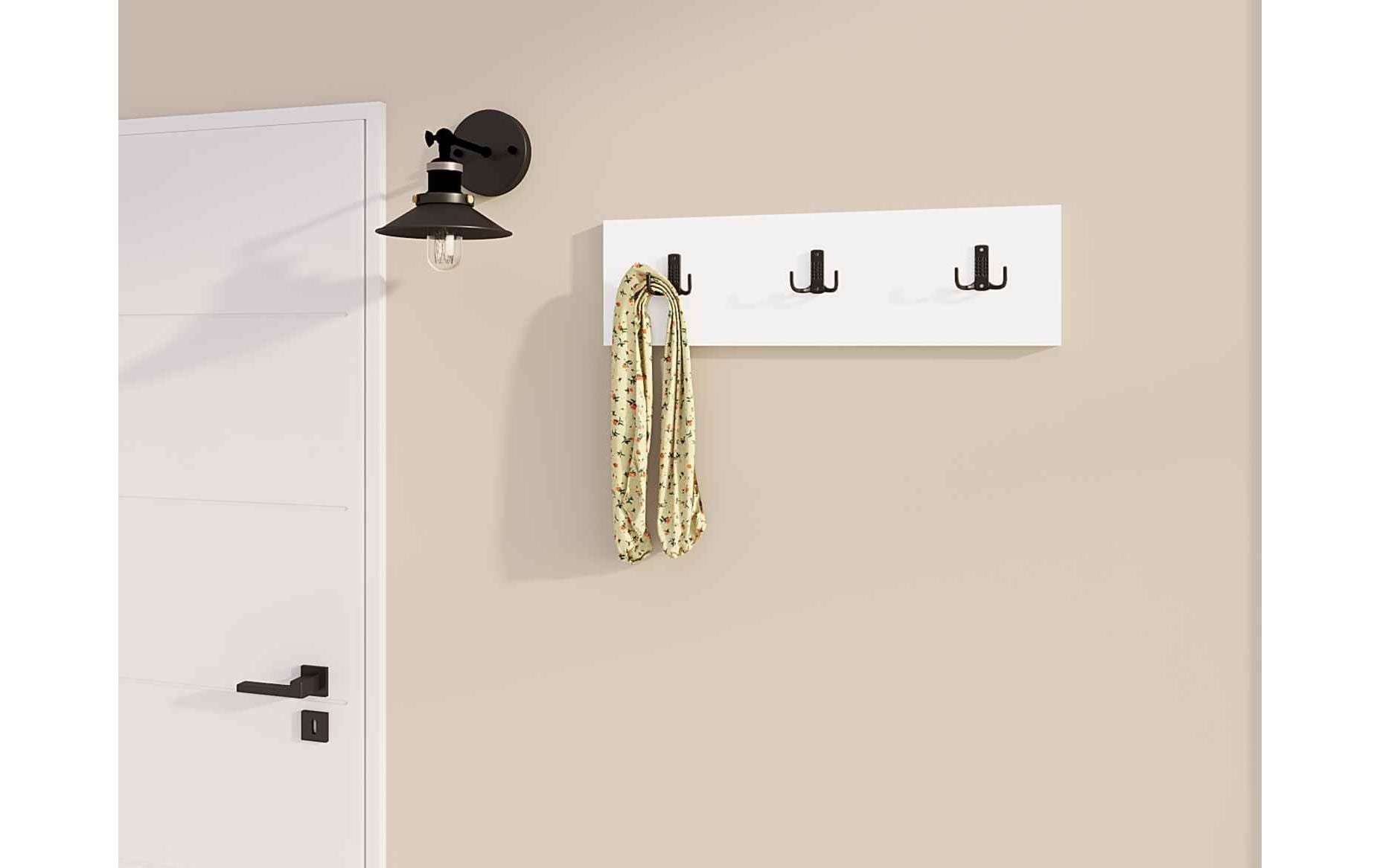 Woody Fashion Wandgarderobe – Spanplatte/MDF, Weiss, 36 × 12 × 36 cm