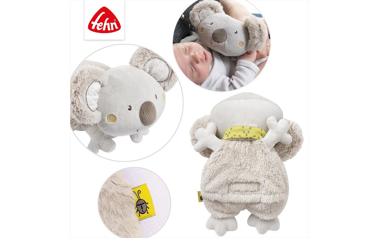 Fehn Wärmetier Koala – Plüsch, Traubenkerne, Grau