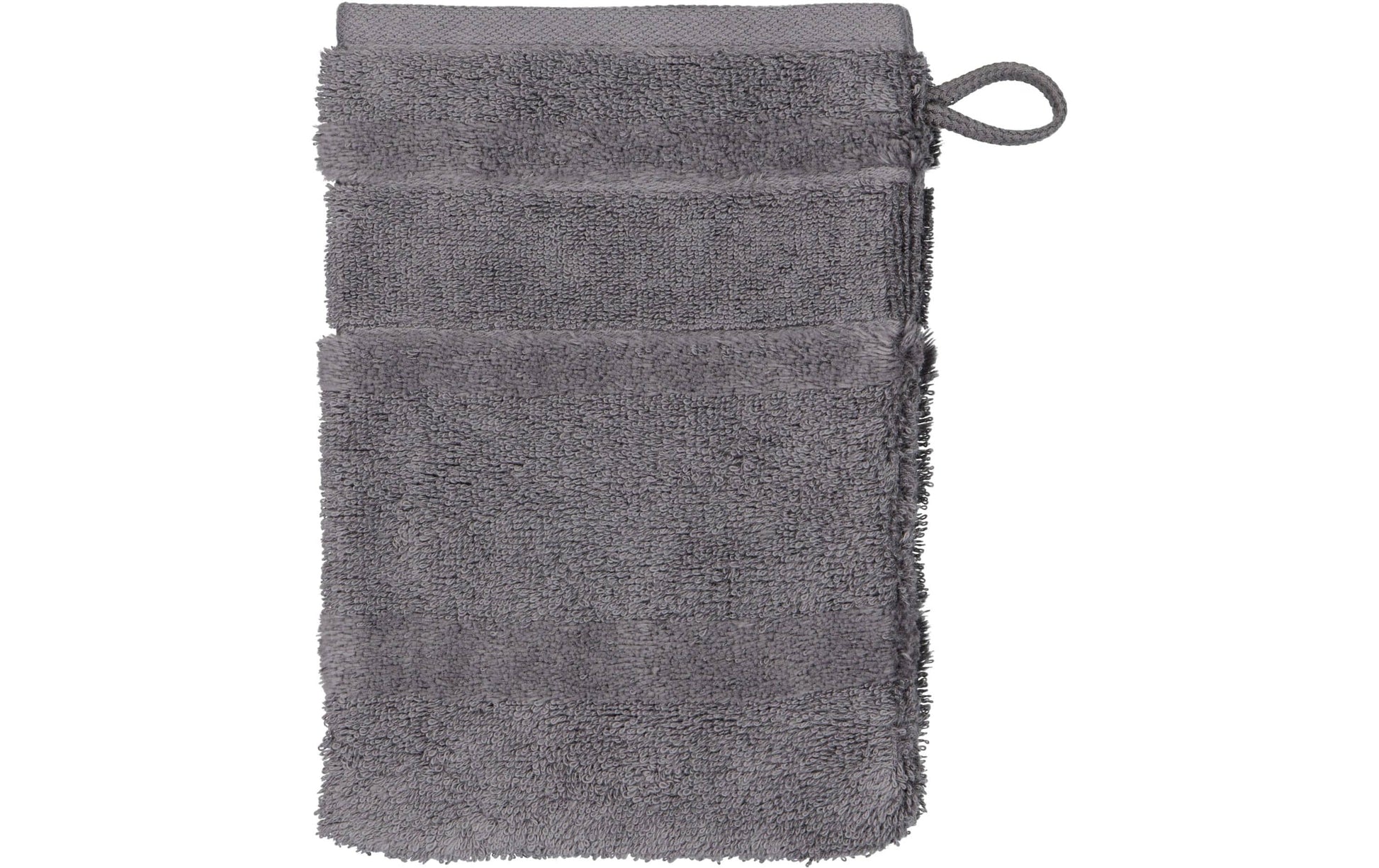 Cawö Waschhandschuh Noblesse – 16×22 cm, Baumwolle, Dunkelgrau