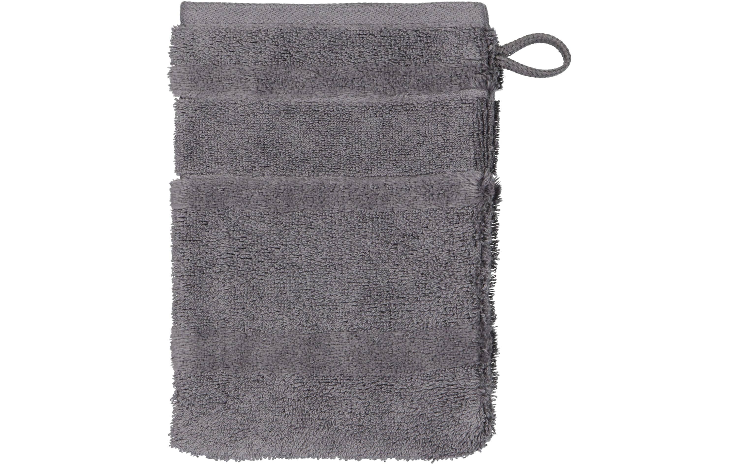 Cawö Waschhandschuh Noblesse – 16×22 cm, Baumwolle, Dunkelgrau