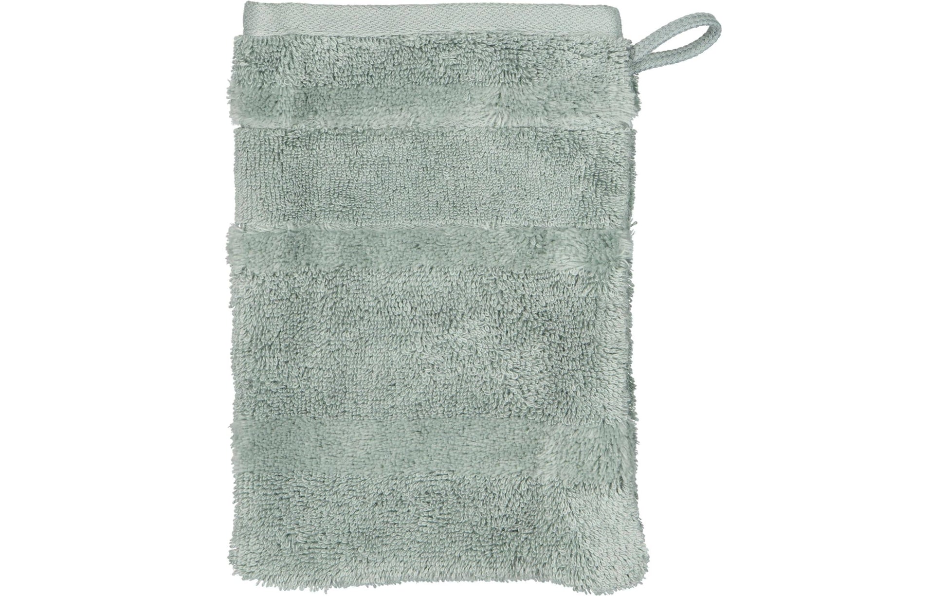 Cawö Waschhandschuh Noblesse – 16 × 22 cm, Grün, Baumwolle, OEKO-TEX