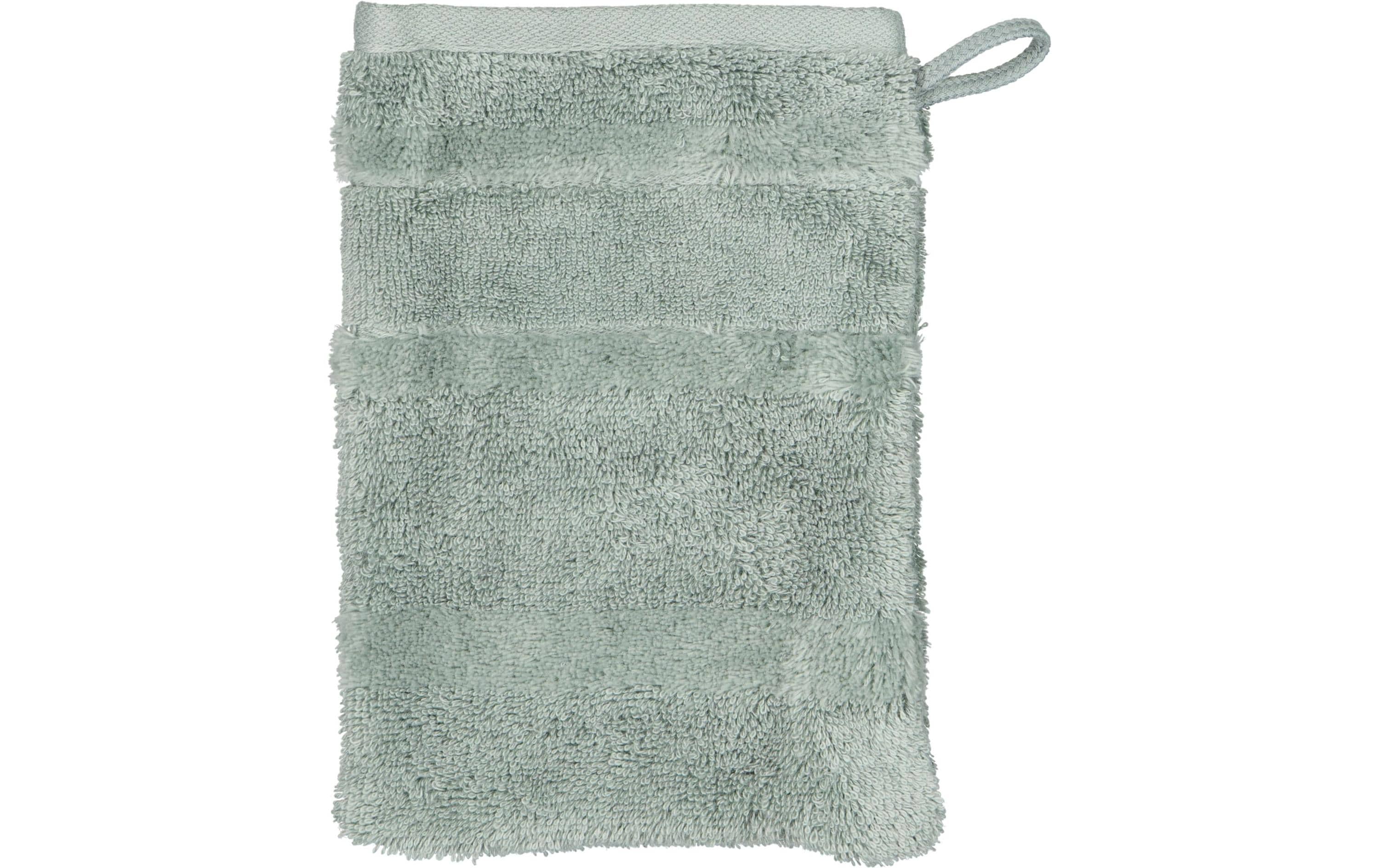 Cawö Waschhandschuh Noblesse – 16 × 22 cm, Grün, Baumwolle, OEKO-TEX