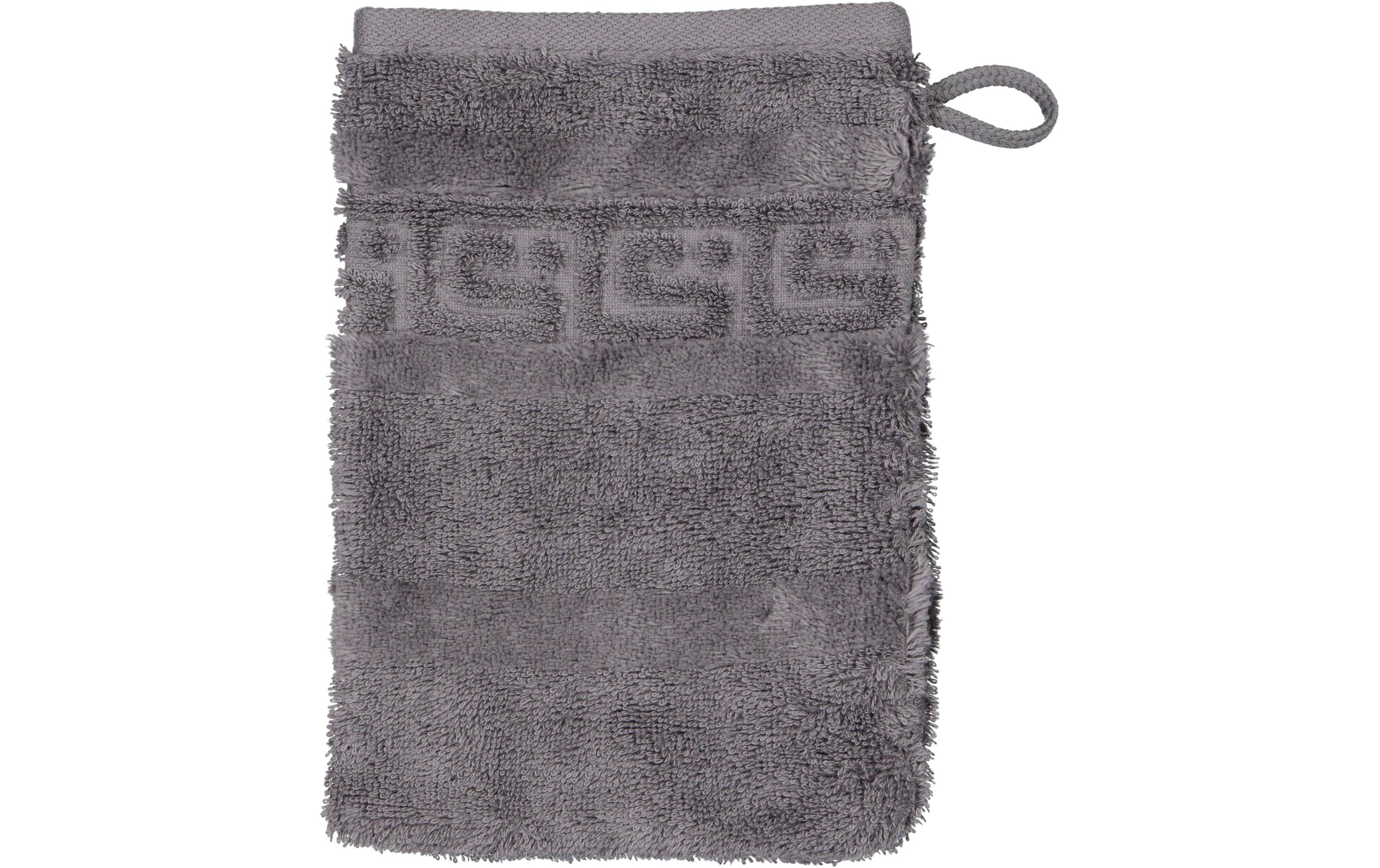 Cawö Waschhandschuh Noblesse – 16×22 cm, Baumwolle, Dunkelgrau