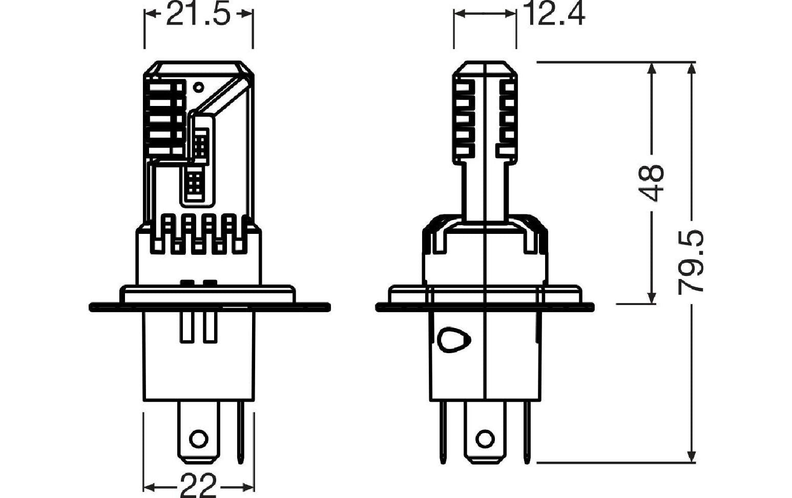 Osram Leuchtmittel H4 – 1850 lm, 6500 K, 24 W – 2er-Pack