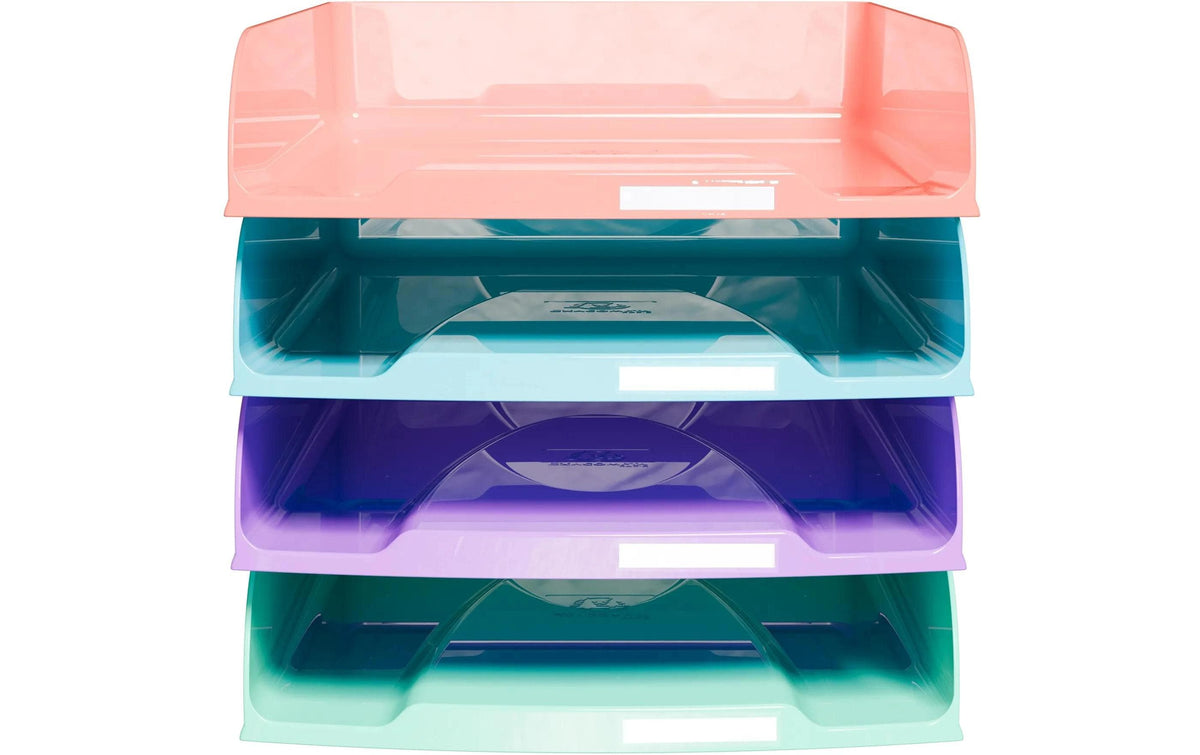 Exacompta Briefkorb-Set, Kunststoff, Mehrfarbig, 4er-Set, 254 × 243 × 346 mm