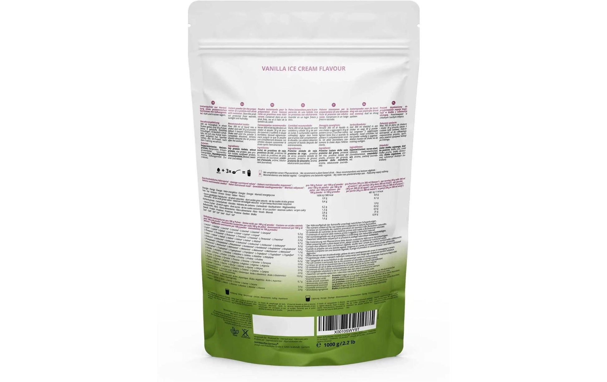 Nutri+ Vegan 6K Protein – Vanille – 1 kg