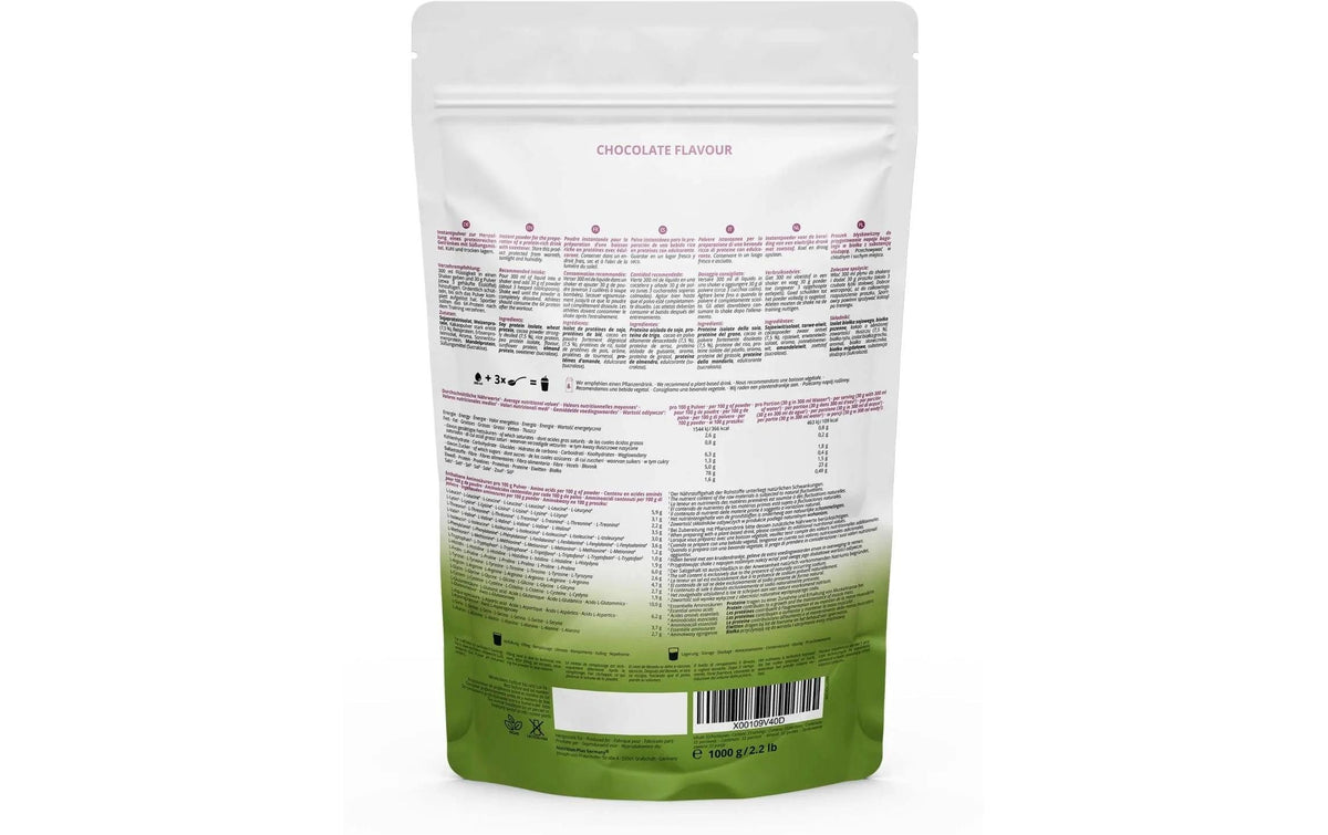 Nutri+ Proteinpulver Schokolade – Vegan, Laktosefrei – 1 kg
