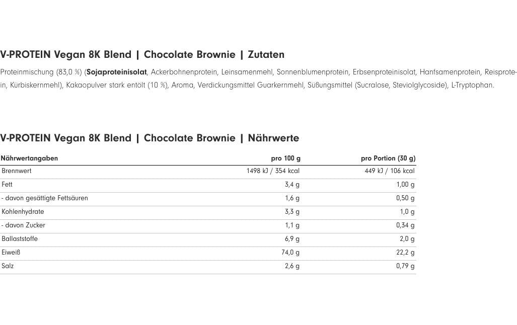 ProFuel Eiweisspulver Brownie – glutenfrei, vegan – 750 g