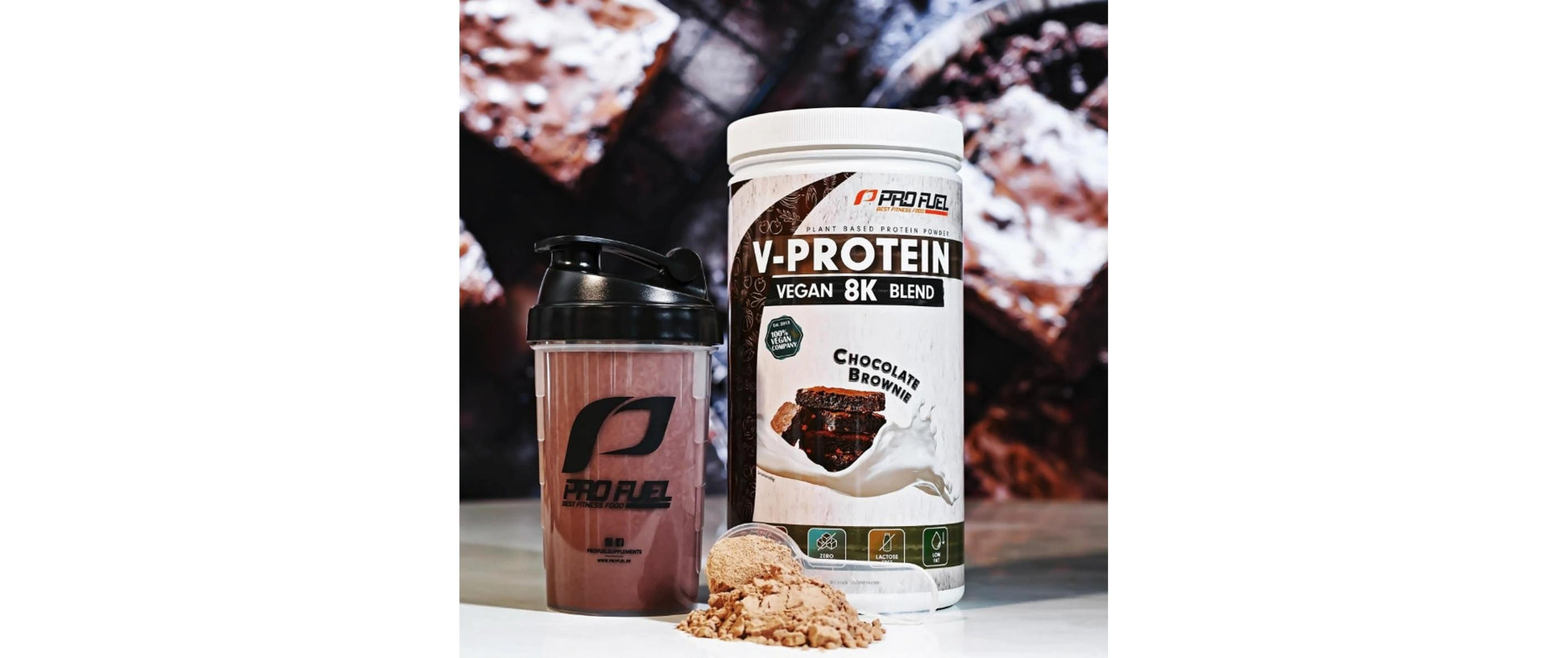 ProFuel Eiweisspulver Brownie – glutenfrei, vegan – 750 g