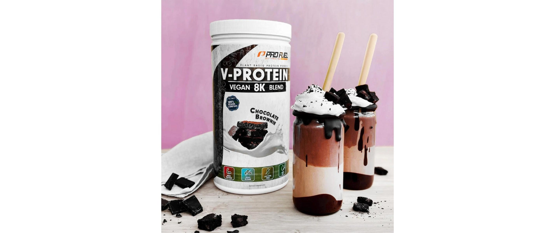 ProFuel Eiweisspulver Brownie – glutenfrei, vegan – 750 g