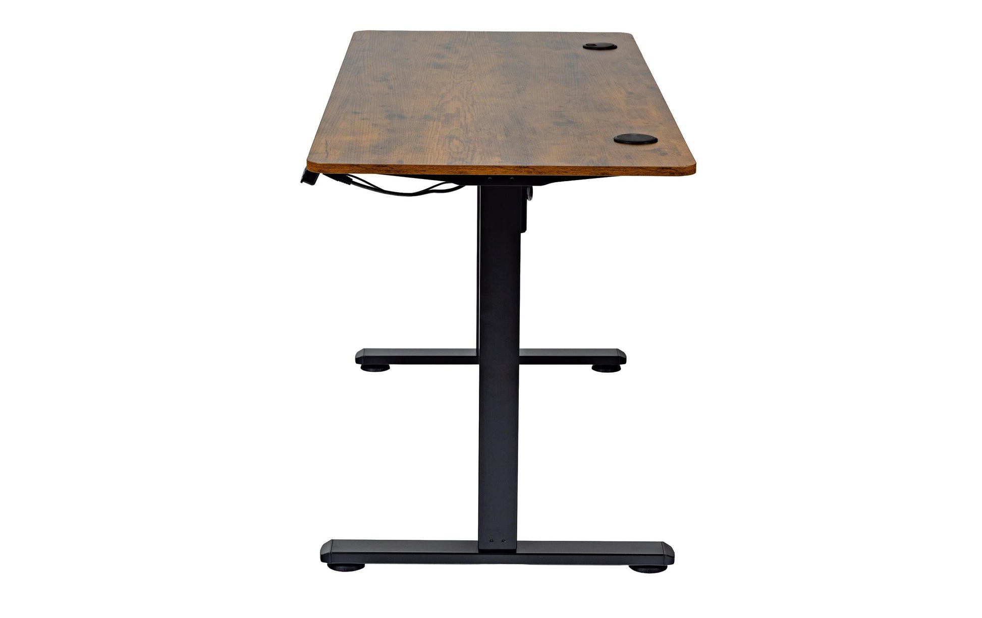 Onit Höhenverstellbarer Tisch, 140 × 60 cm, elektrisch, 70 kg, Schwarz/Braun, MDF/Metall
