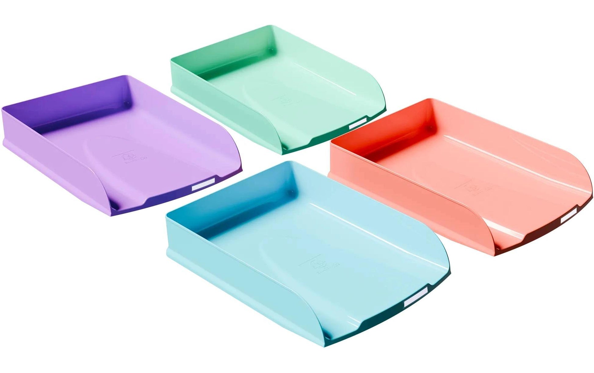Exacompta Briefkorb-Set, Kunststoff, Mehrfarbig, 4er-Set, 254 × 243 × 346 mm