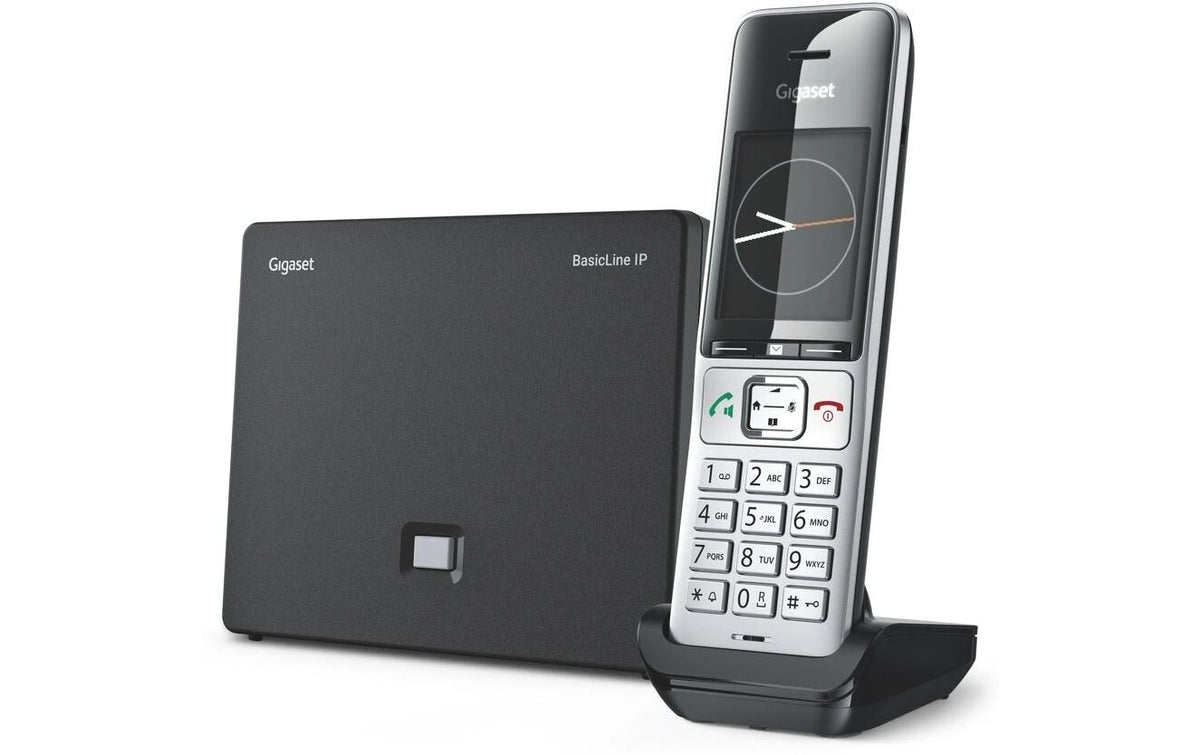 Gigaset BasicLine IP Comfort 500HX – DECT-Telefon mit Basis, IP20, schwarz
