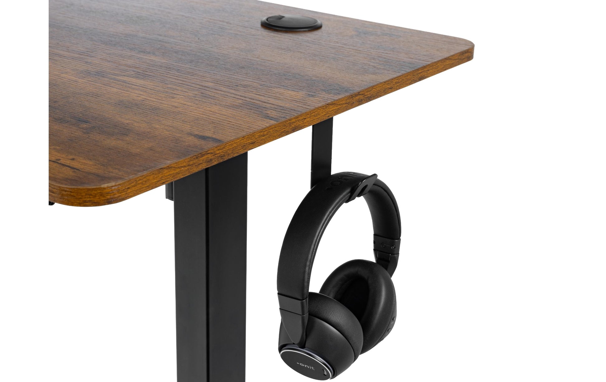 Onit Headset-Ständer – mit Getränkehalter – Metall, schwarz