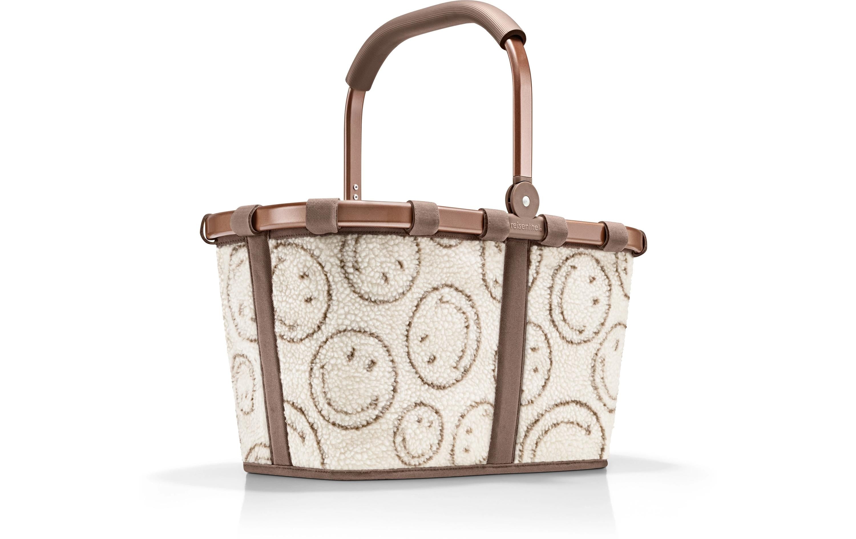 Reisenthel Stofftasche, Polyester, Motiv Smiley Teddy Chocolate, 480×290×280 mm