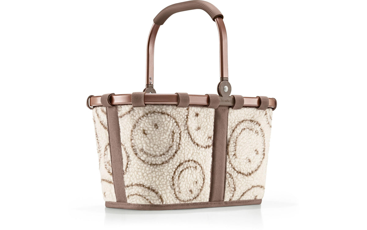 Reisenthel Stofftasche, Polyester, Motiv Smiley Teddy Chocolate, 335×210×195 mm
