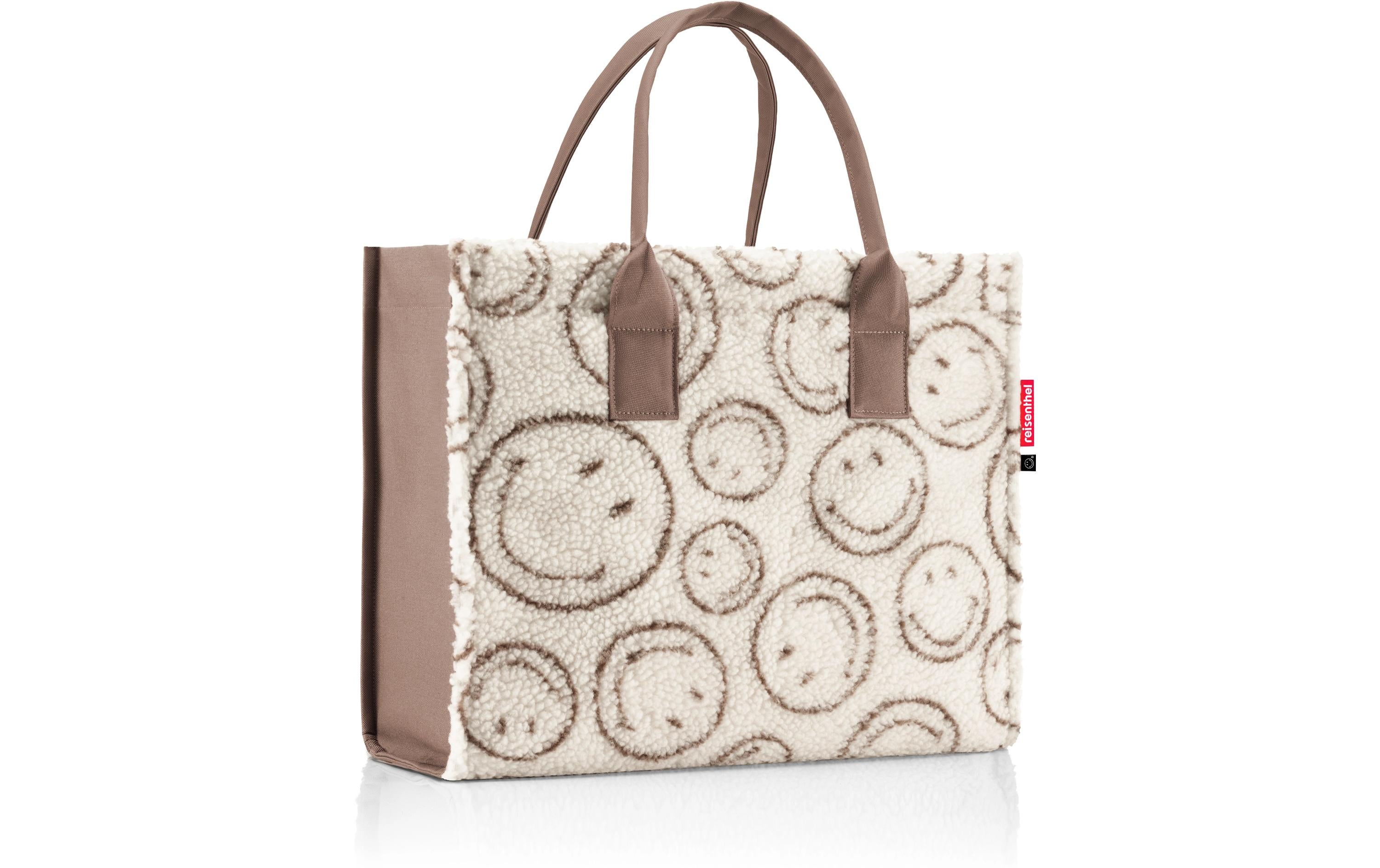 Reisenthel Stofftasche, Polyester, Motiv Smiley Teddy Chocolate, 420×350×170 mm