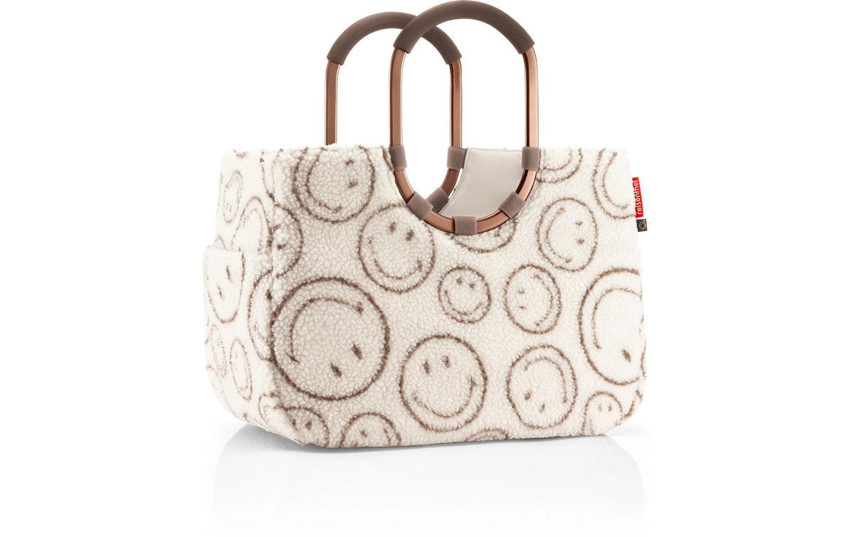 Reisenthel Stofftasche, Polyester, Motiv Smiley Teddy Chocolate, 460×345×250 mm