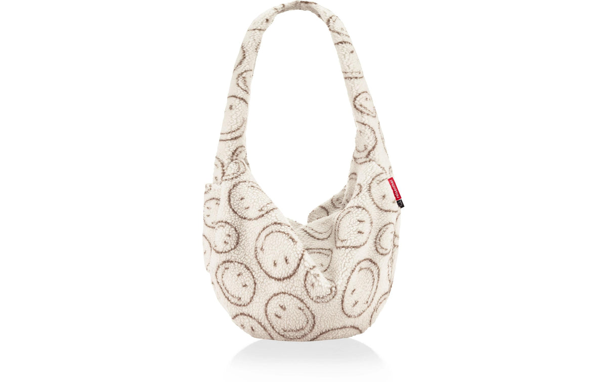 Reisenthel moonbag – Umhängetasche, Polyester, Beige/Braun, Motiv Smiley Teddy Chocolate