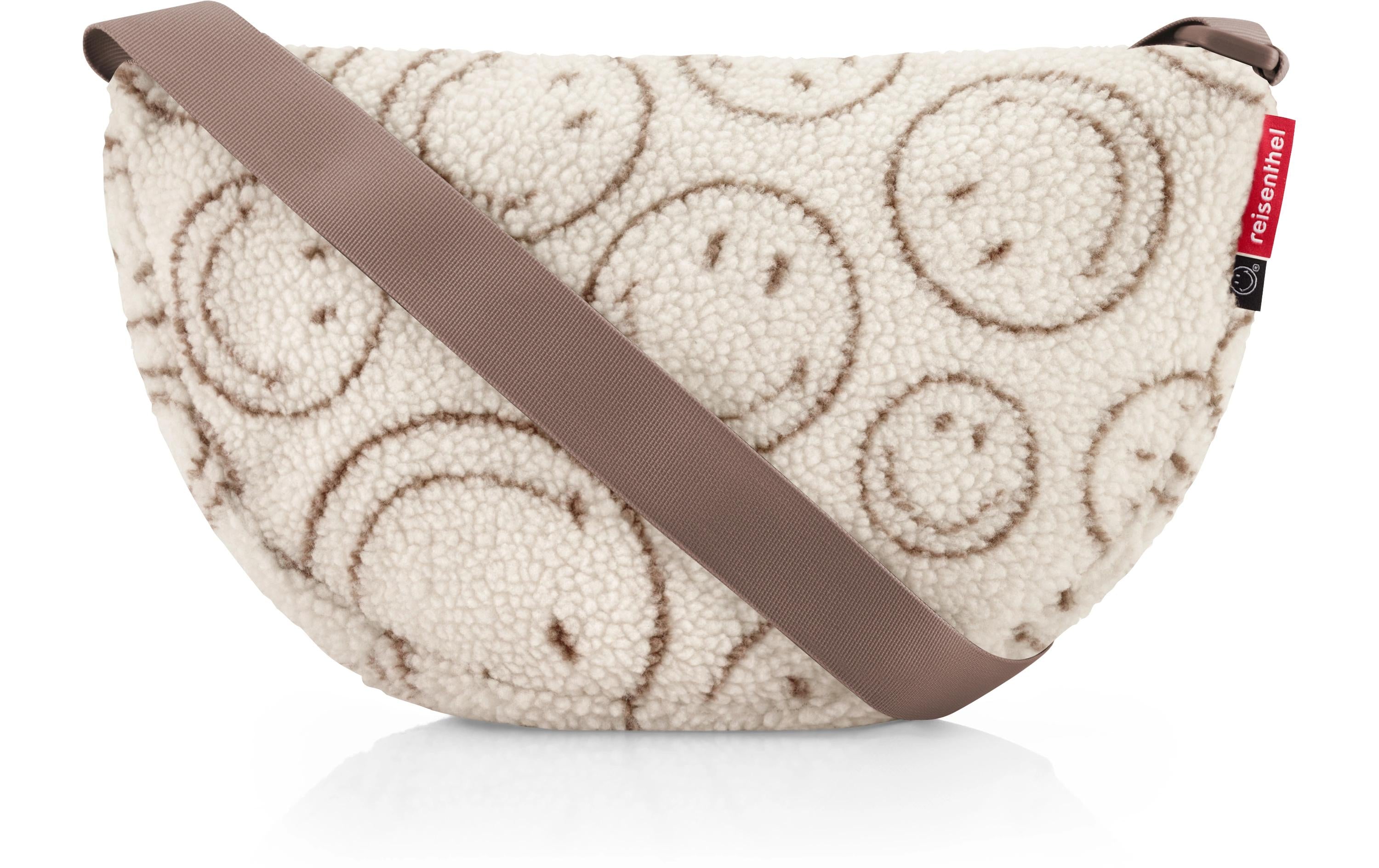Reisenthel moonbag S – Umhängetasche, Polyester, Beige, Motiv Smiley Teddy Chocolate