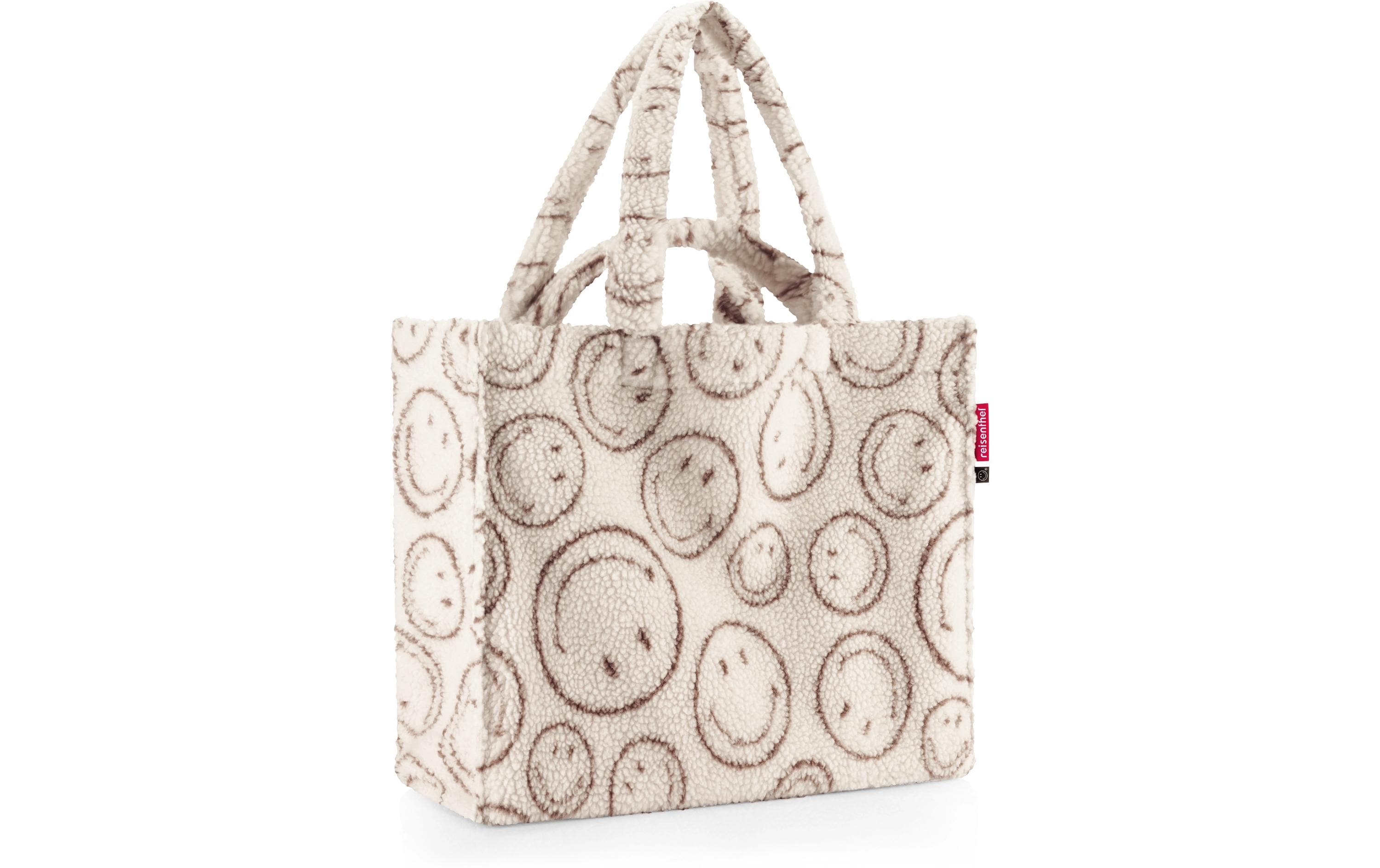 Reisenthel Stofftasche, Polyester, Motiv Smiley Teddy Chocolate, 470×385×180 mm