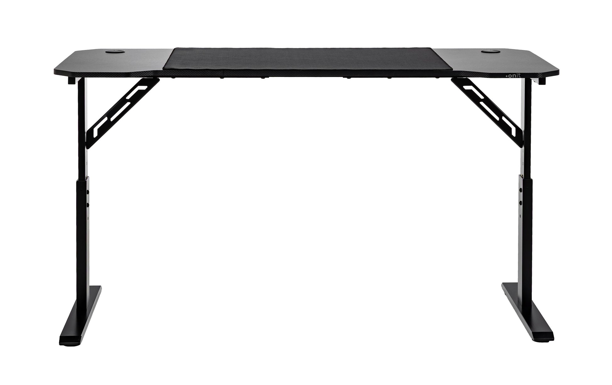 Onit Höhenverstellbarer Tisch, 140 × 60 cm, 70 kg, Schwarz, MDF/Metall