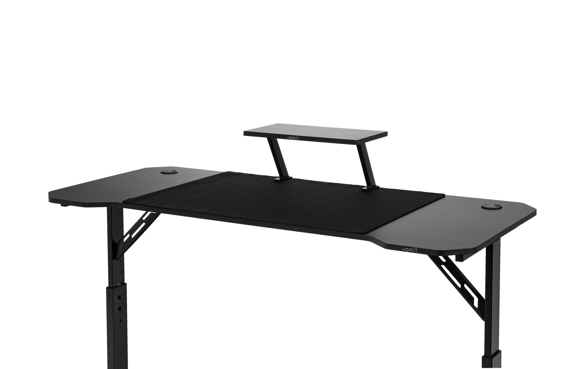 Onit Höhenverstellbarer Tisch, 140 × 60 cm, 70 kg, Schwarz, MDF/Metall