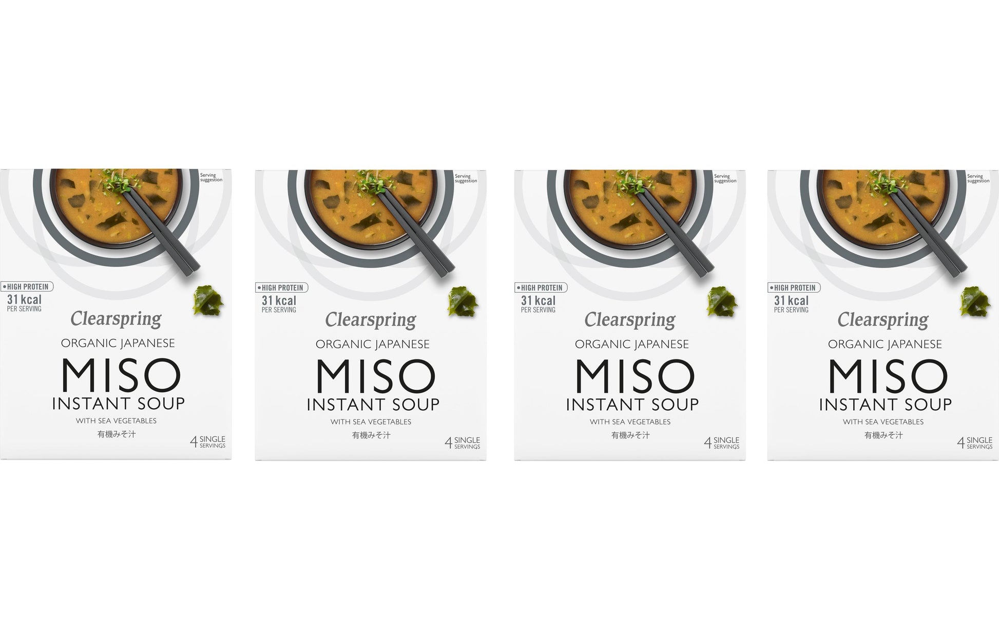 Clearspring Bio Miso-Suppe, vegan – 4×10 g