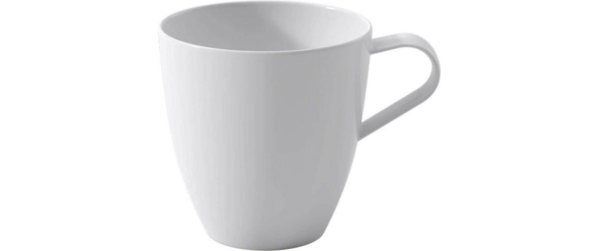 Villeroy & Boch Pura Henkelbecher – 270 ml, Ø 9,3 cm, New Bone China/Porzellan, Weiss, spülmaschinenfest