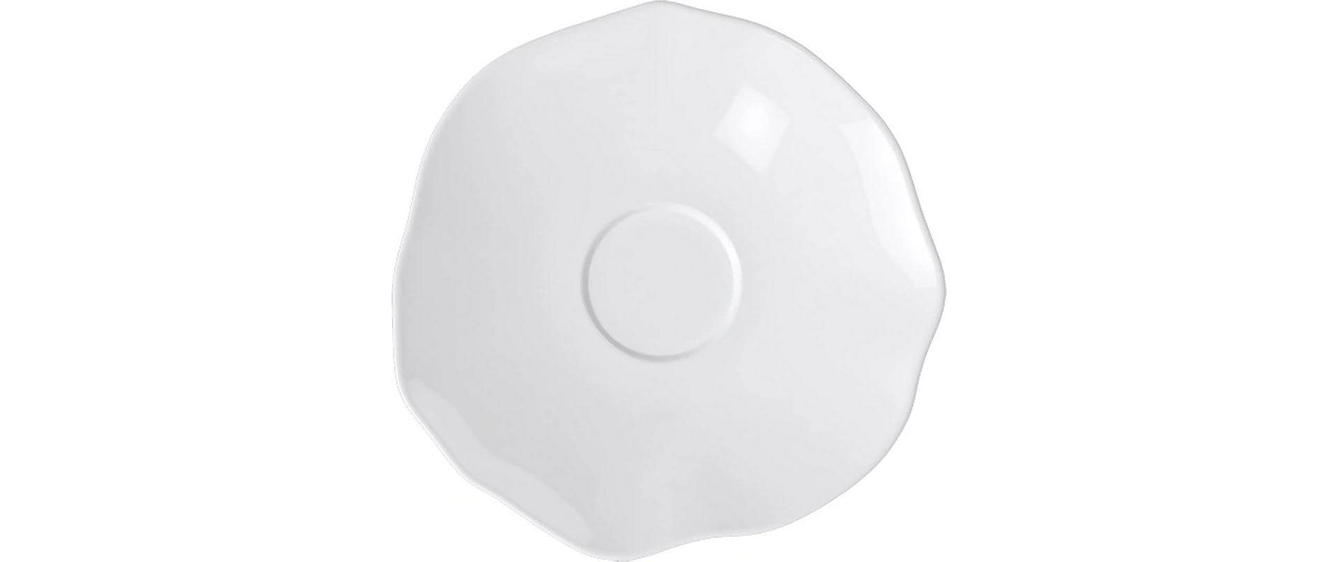 Villeroy & Boch Pura Untertasse – Ø 15,5 cm, Porzellan, Weiss, spülmaschinenfest, mikrowellengeeignet