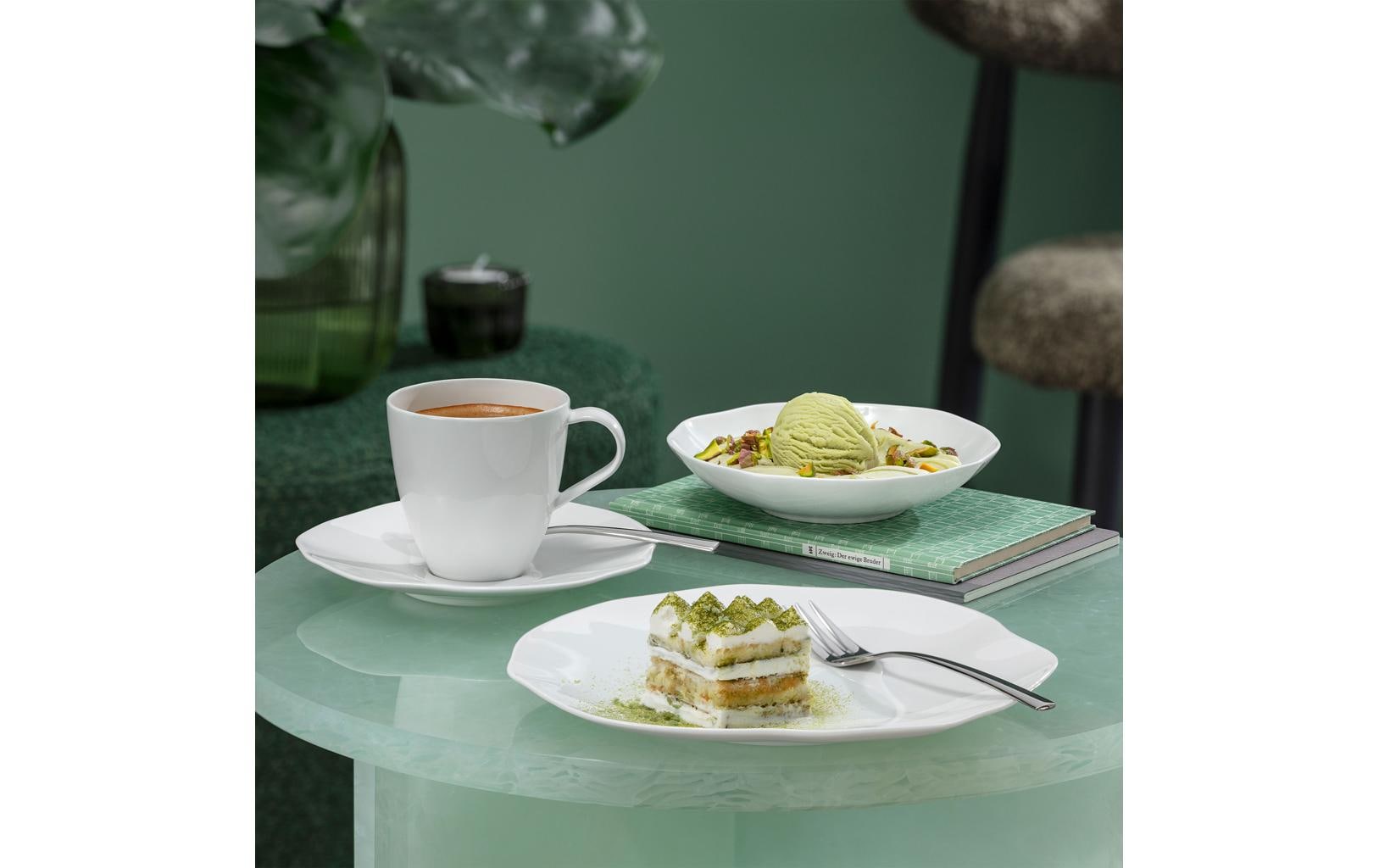 Villeroy & Boch Pura Untertasse – Ø 15,5 cm, Porzellan, Weiss, spülmaschinenfest, mikrowellengeeignet