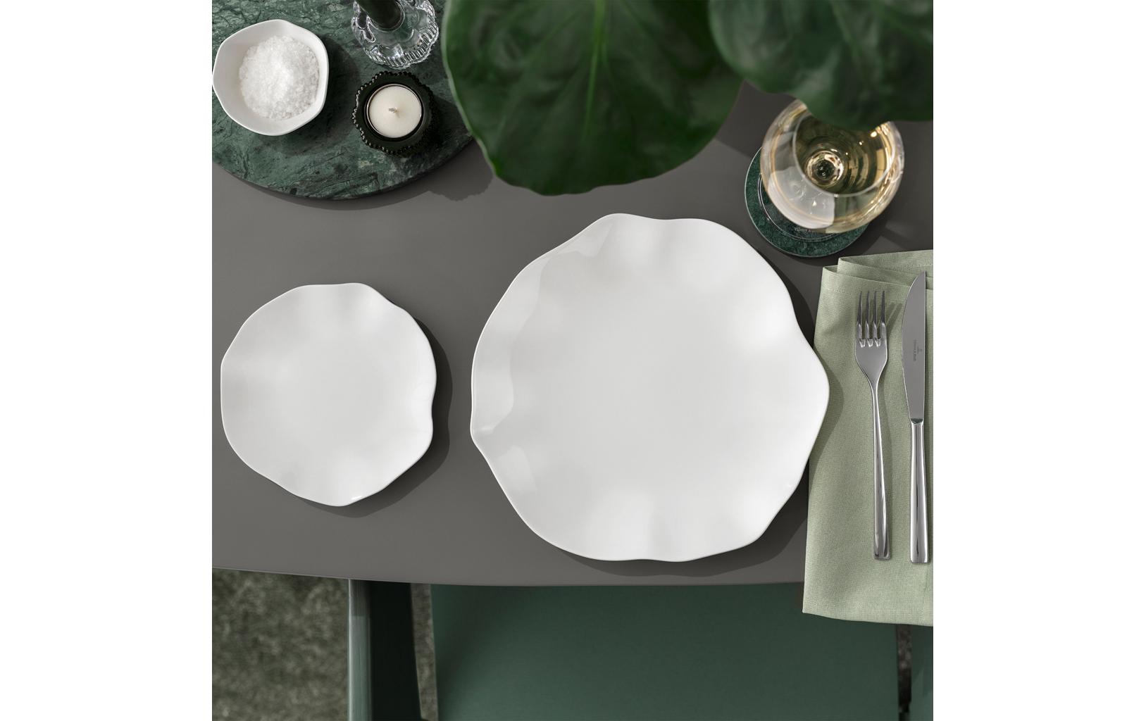 Villeroy & Boch Brotteller Pura – Ø 17,1 cm, H 1,6 cm, Porzellan, Weiss, spülmaschinenfest